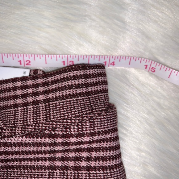 NWT {EXPRESS} High Waist Plaid Pull-On Ankle Pants - Picture 11 of 13